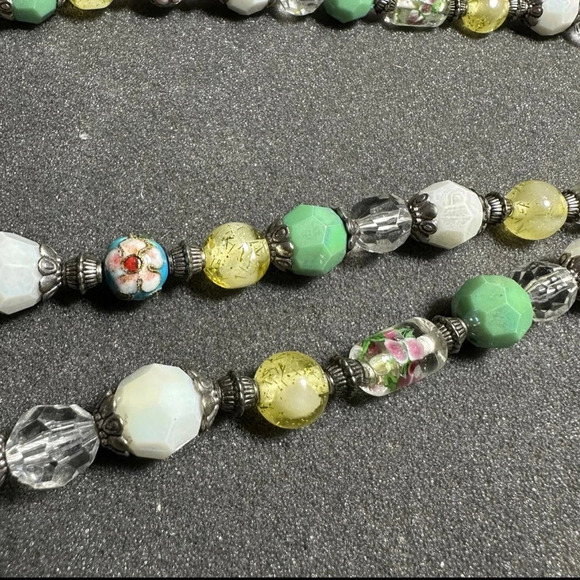 Premier Designs Wildflowers Multicolor Beaded Necklace 44 Inches Long - Picture 2 of 6